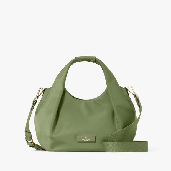 ♠️Kate Spade Carter Nylon Small Pleated Crossbody Bag, Cedar